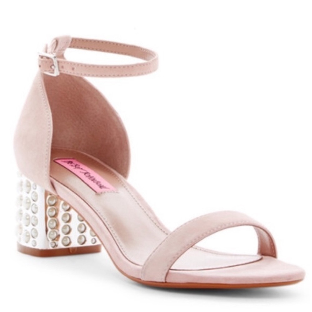 Betsey Johnson Nyla Suede Pearl Sandals